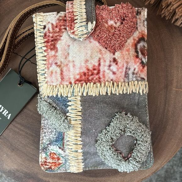 Myra Desert Sage Fringe Cell Phone Bag - Picture 3 of 10